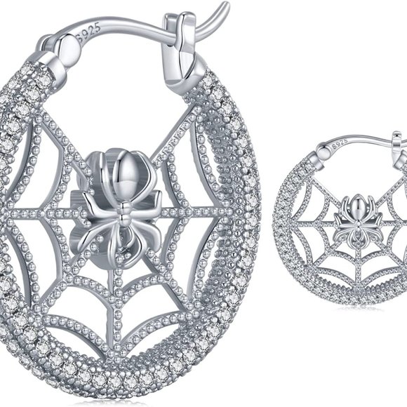 925 Sterling Silver Post Hoop Earrings for Women Gilrs Multcolors Cubic Zirconia